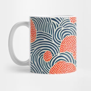 Japanese seigaiha waves pattern minimalist Mug